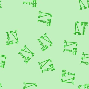 Trigonometry math science education line vector seamless pattern Stock Illustration