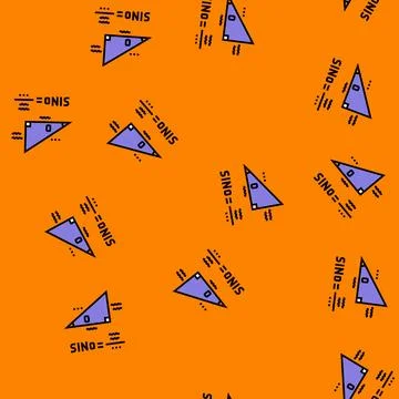 Trigonometry math science education vector seamless pattern Stock Illustration