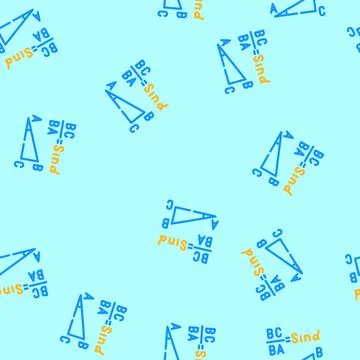 Trigonometry math science education vector seamless pattern Stock Illustration