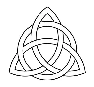 Trigurtas celtic knot sign in middle ages Stock Illustration
