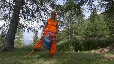 Trikonasana Stock Footage 125588189