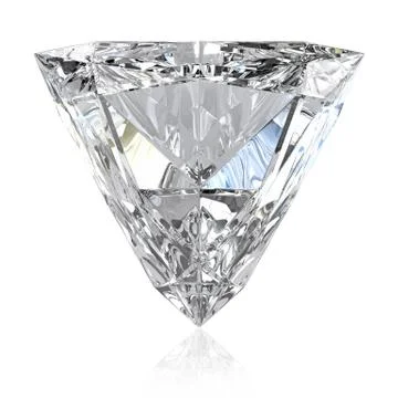 Trilliant cut diamond Stock Illustration
