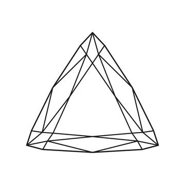 Trillion diamond cut shape. Design flat diagram. Trillion brilliant triangular Stock Illustration