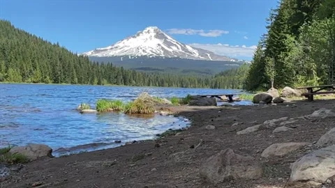 Trillium Lake Stock Footage 245994666