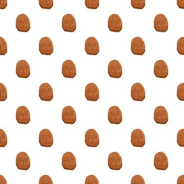 Trilobite fossil repeating pattern on white background イラスト素材