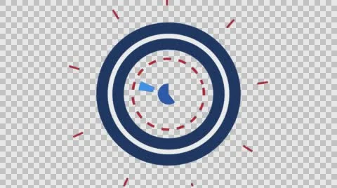 Trim path circles red white and blue with alpha 4K final Stock Footage 66388281
