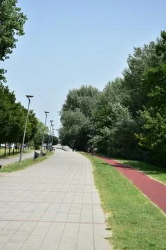 Trim path in the park Stock Photos