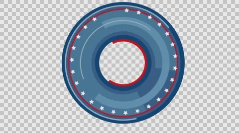 Trim paths 2 red white and blue with alpha channel 4k final Stock Footage 67672560