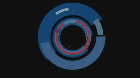 Trim paths 3 red white and blue on black 4K final Stock Footage 67846776