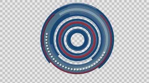 Trim paths 3 red white and blue with alpha channel 4K Stock Footage 67846989