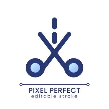 Trim pixel perfect gradient fill ui icon Stock Illustration