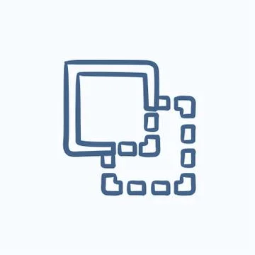 Trim sketch icon Stock Illustration