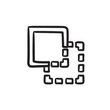Trim sketch icon Stock Illustration