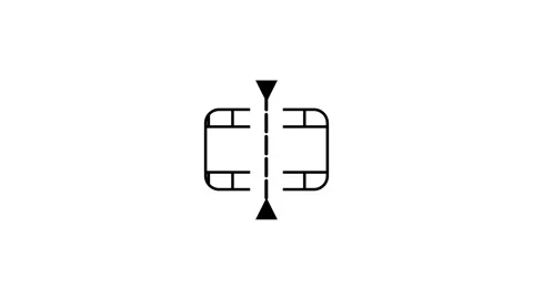 Trim Split Film Strip Editor Icon Vídeos de archivo 335591659