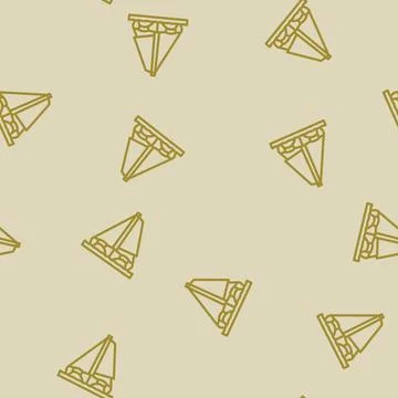 Trimaran sailing sport line vector seamless pattern Illustrazione stock