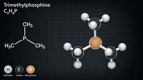 Trimethylphosphine. Seamless loop. Stock Footage 153663089