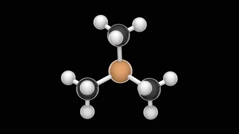 Trimethylphosphine. Seamless loop. RGB + Alpha (Transparent) channel Stock Footage 153663093