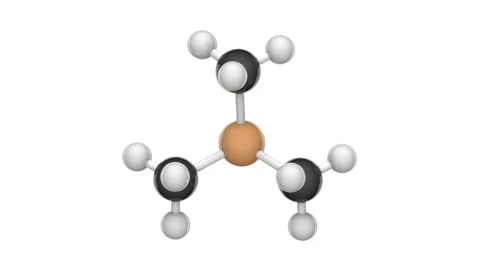 Trimethylphosphine. Seamless loop. White background. Stock Footage 153663096