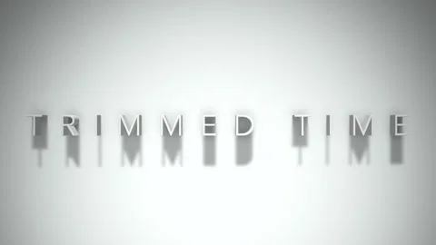 Trimmed time 3D title animation white text on a white background Stock Footage 299758132