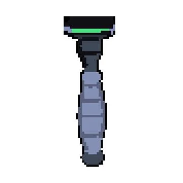 Trimmer shaver handle pixel art vector illustration Illustration