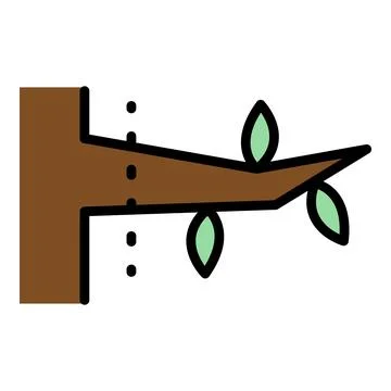Trimming branch icon vector flat Stock Illustration