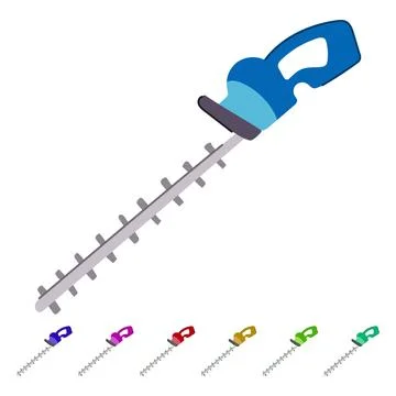Trimming tree trimmer vector cartoon graphic Stock Illustration