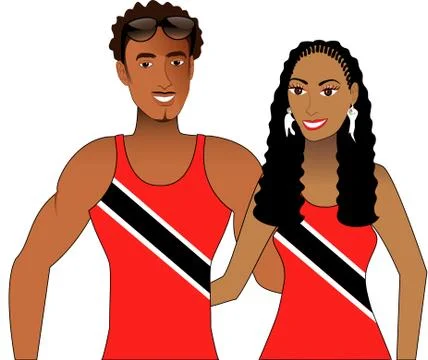 Trini People Stock Illustration