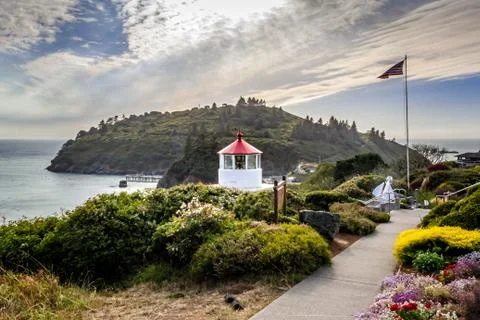 Trinidad Memorial Lighthouse,Trinidad, California, USA Stock Photos