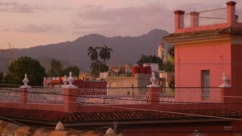 Trinidad Sunset Cuba Stock Footage 87665611