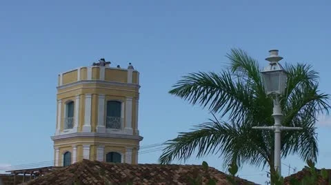 Trinidad, Tower of museo palacio Cantero Stock Footage