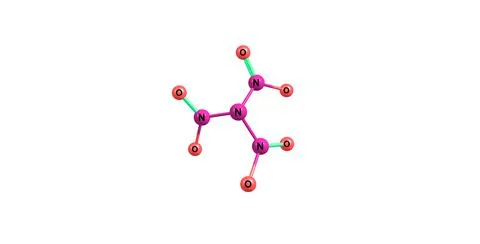 Trinitramide molecule isolated on white Stock Illustration