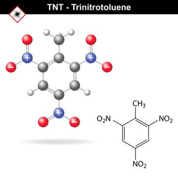 Trinitrotoluene - tnt explosive agent Stock Illustration