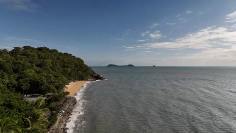 Trinity Beach, Cairns, Queensland: 4K Aerial Drone Footage Featuring Scenic Stock Footage 311144188