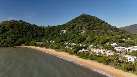 Trinity Beach, Cairns, Queensland: 4K Aerial Drone Footage Featuring Scenic Stock Footage 311144229