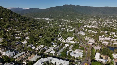 Trinity Beach, Cairns, Queensland: 4K Aerial Drone Footage Featuring Scenic Stock Footage 311144255