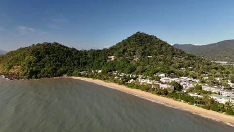 Trinity Beach, Cairns, Queensland: 4K Aerial Drone Footage Featuring Scenic Stock Footage 311144279