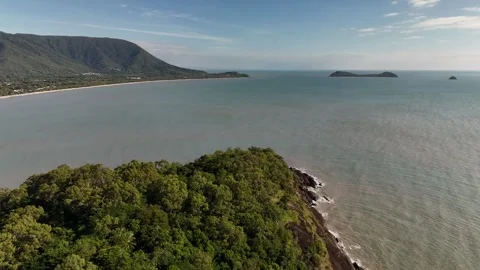 Trinity Beach, Cairns, Queensland: 4K Aerial Drone Footage Featuring Scenic Stock Footage 311144353