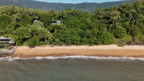 Trinity Beach, Cairns, Queensland: 4K Aerial Drone Footage Featuring Scenic Stock Footage 311218389