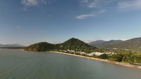 Trinity Beach, Cairns, Queensland: 4K Aerial Drone Footage Featuring Scenic Stock Footage 311218929