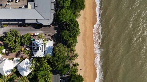 Trinity Beach, Cairns, Queensland: 4K Aerial Drone Footage Featuring Scenic Stock Footage 311218962