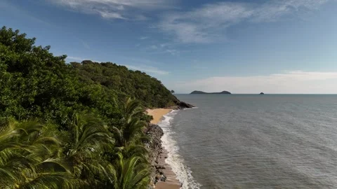 Trinity Beach, Cairns, Queensland: 4K Aerial Drone Footage Featuring Scenic Stock Footage 311421849