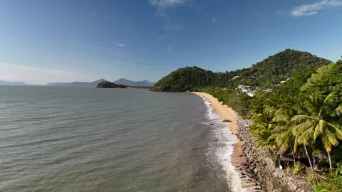 Trinity Beach, Cairns, Queensland: 4K Aerial Drone Footage Featuring Scenic Stock Footage 311421861
