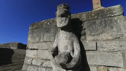 Trinity Bridge, a 14th Century three-way stone arch bridge, Crowland Stock Footage 129223214