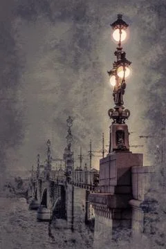 Trinity Bridge in Russia Stock Illustration