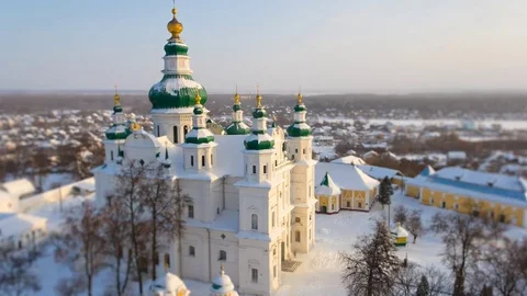 Trinity Cathedral in Chernihiv, Ukraine. Winter timelapse 2017 動画素材 72154550