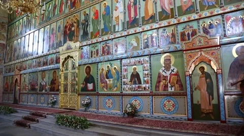 Trinity Cathedral of Holy Trinity Alexander Svirsky male monaster Stock Footage 67721590