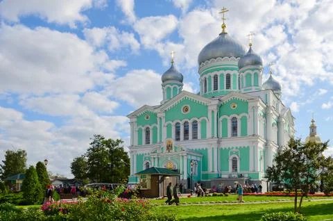 Trinity Cathedral of Holy Trinity Seraphim-Diveevo monastery, Diveevo, Russia Stock Photos