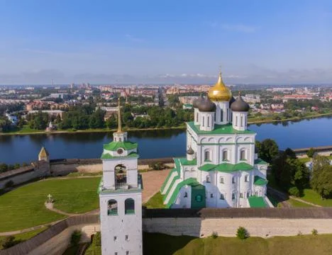 Trinity Cathedral Pskov Kremlin, Pskov city Russia Stock Photos
