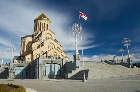 Trinity cathedral in tbilisi Stock Photos