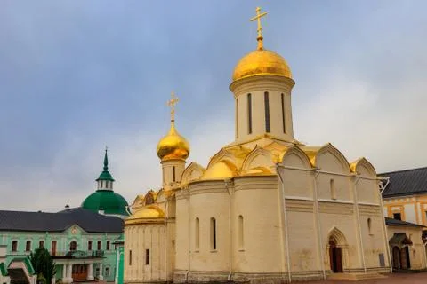 Trinity Cathedral of Trinity Lavra of St. Sergius in Sergiev Posad, Russia Stock Photos